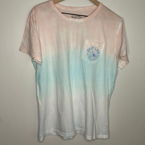 Salt Life Ombre Tie-Dye T-Shirt Beach Surf Summer Vibes Women's LRG | B5 - Picture 1 of 7